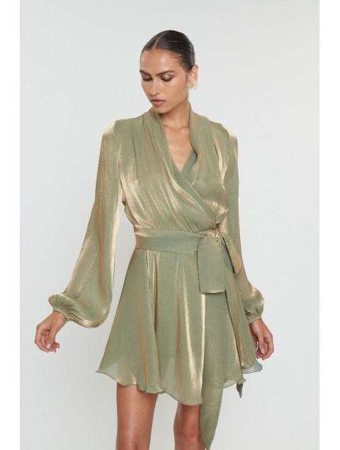 MIX AND MATCH Savina Olive Dress Λαδί Φόρεμα